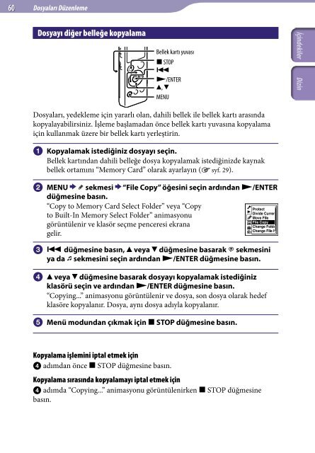 Sony ICD-UX522 - ICD-UX522 Istruzioni per l'uso Turco