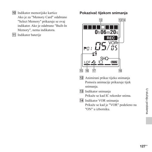 Sony ICD-PX312 - ICD-PX312 Istruzioni per l'uso Croato