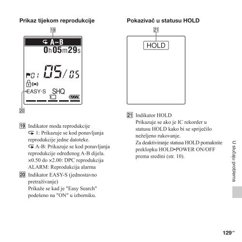 Sony ICD-PX312 - ICD-PX312 Istruzioni per l'uso Croato