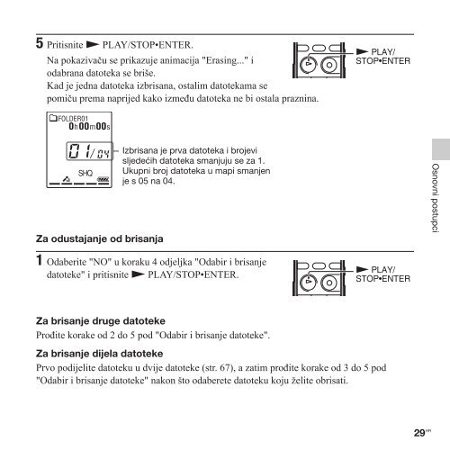 Sony ICD-PX312 - ICD-PX312 Istruzioni per l'uso Croato