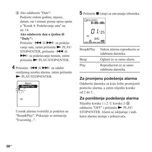 Sony ICD-PX312 - ICD-PX312 Istruzioni per l'uso Croato