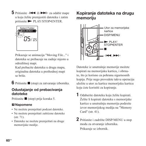 Sony ICD-PX312 - ICD-PX312 Istruzioni per l'uso Croato
