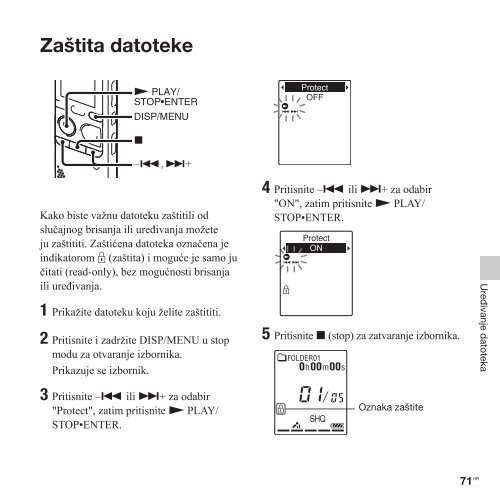 Sony ICD-PX312 - ICD-PX312 Istruzioni per l'uso Croato