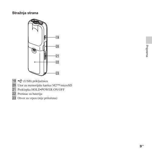 Sony ICD-PX312 - ICD-PX312 Istruzioni per l'uso Croato