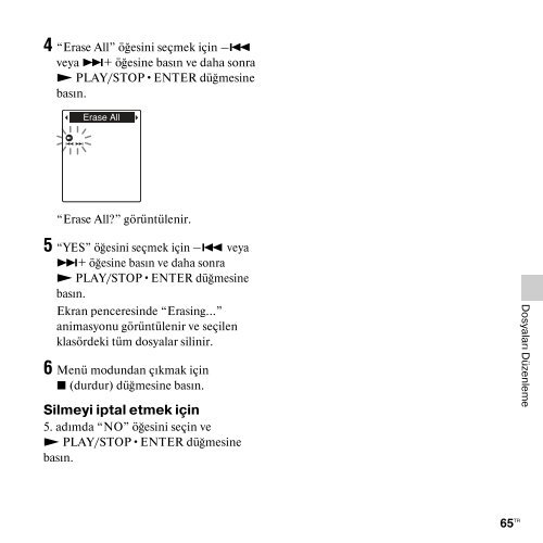 Sony ICD-PX312 - ICD-PX312 Istruzioni per l'uso Turco