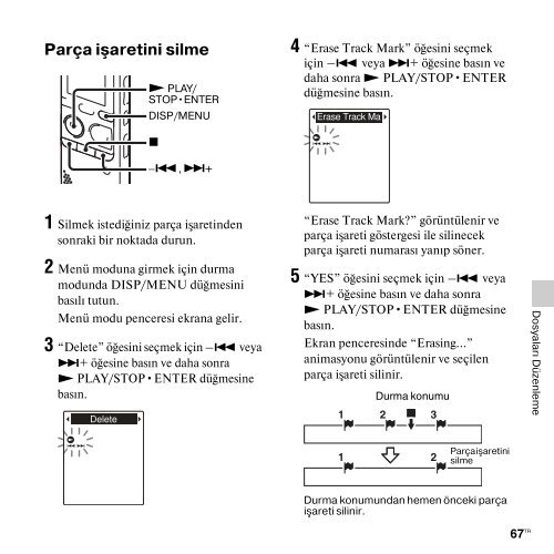 Sony ICD-PX312 - ICD-PX312 Istruzioni per l'uso Turco