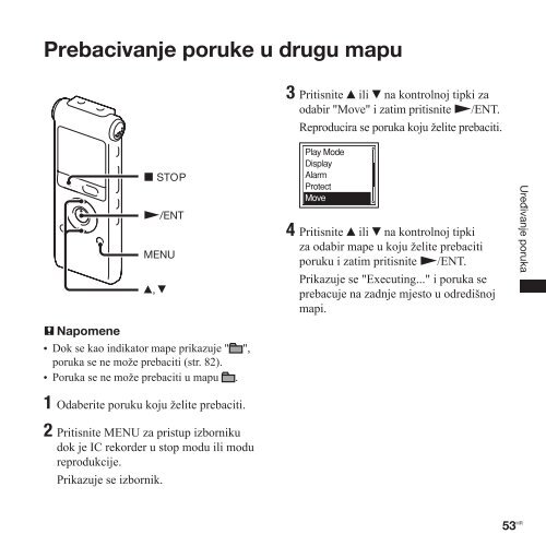 Sony ICD-UX300 - ICD-UX300 Istruzioni per l'uso Croato