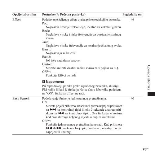 Sony ICD-UX300 - ICD-UX300 Istruzioni per l'uso Croato