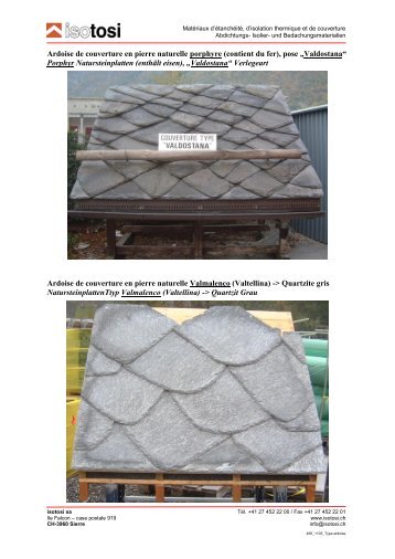 Ardoise de couverture en pierre naturelle porphyre ... - Isotosi.