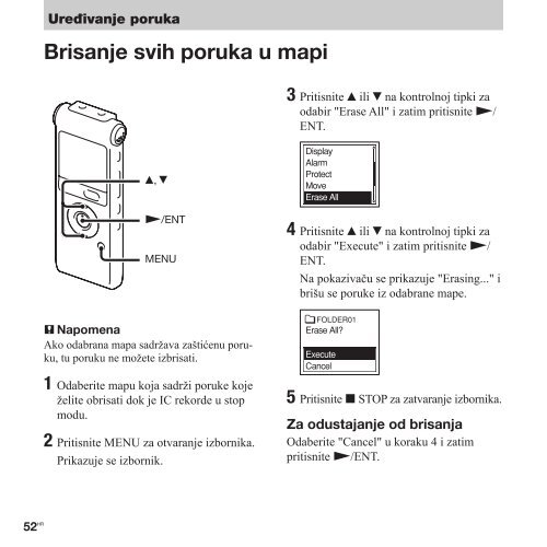 Sony ICD-UX300F - ICD-UX300F Istruzioni per l'uso Croato