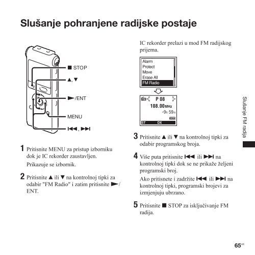 Sony ICD-UX300F - ICD-UX300F Istruzioni per l'uso Croato