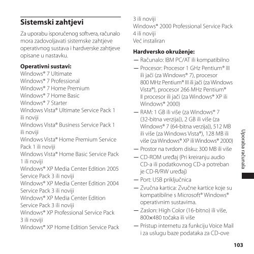 Sony ICD-SX850 - ICD-SX850 Istruzioni per l'uso Croato