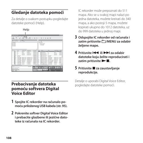 Sony ICD-SX850 - ICD-SX850 Istruzioni per l'uso Croato