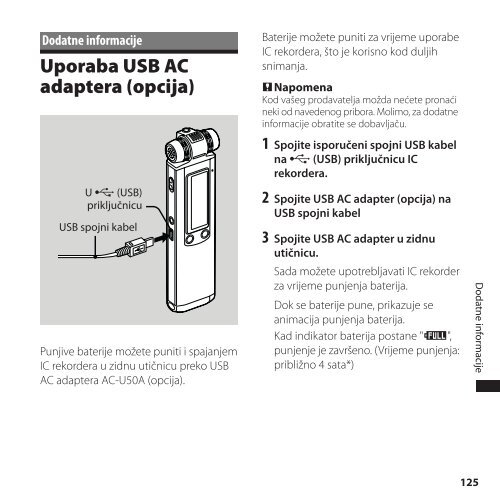 Sony ICD-SX850 - ICD-SX850 Istruzioni per l'uso Croato