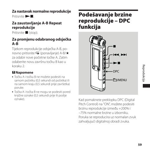 Sony ICD-SX850 - ICD-SX850 Istruzioni per l'uso Croato