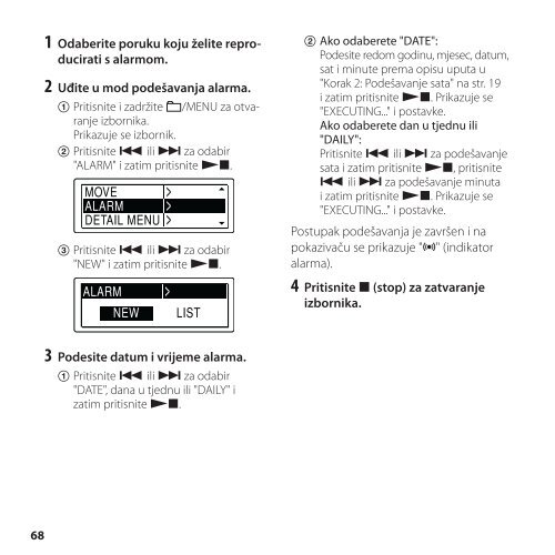 Sony ICD-SX850 - ICD-SX850 Istruzioni per l'uso Croato