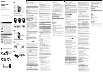 Sony M-475 - M-475 Istruzioni per l'uso Slovacco