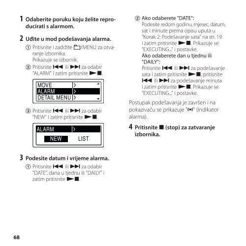 Sony ICD-SX750 - ICD-SX750 Istruzioni per l'uso Croato
