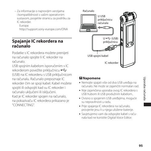 Sony ICD-SX750 - ICD-SX750 Istruzioni per l'uso Croato