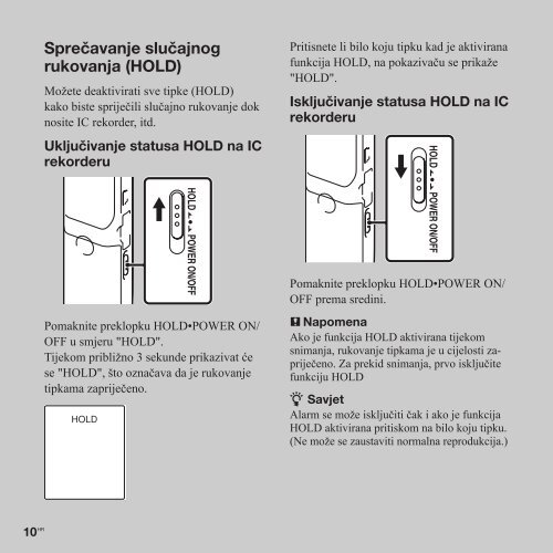 Sony ICD-PX312M - ICD-PX312M Istruzioni per l'uso Croato