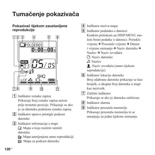 Sony ICD-PX312M - ICD-PX312M Istruzioni per l'uso Croato