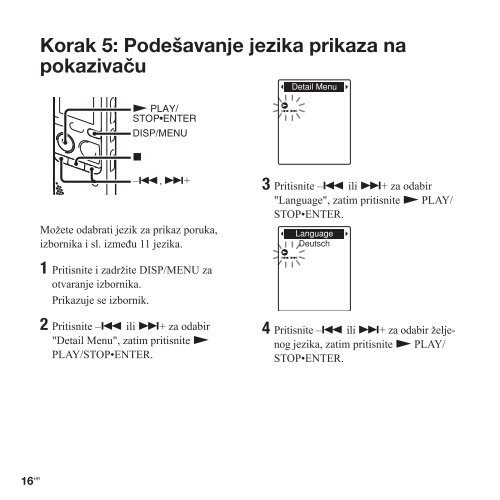 Sony ICD-PX312M - ICD-PX312M Istruzioni per l'uso Croato