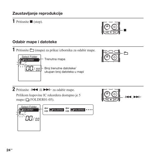 Sony ICD-PX312M - ICD-PX312M Istruzioni per l'uso Croato