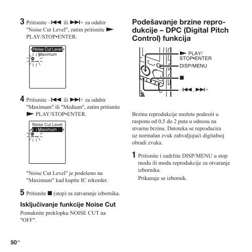 Sony ICD-PX312M - ICD-PX312M Istruzioni per l'uso Croato