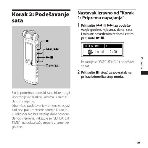 Sony ICD-SX700 - ICD-SX700 Istruzioni per l'uso Croato