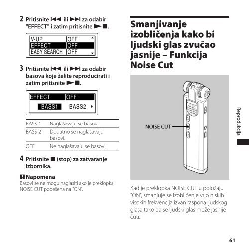 Sony ICD-SX700 - ICD-SX700 Istruzioni per l'uso Croato