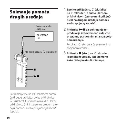 Sony ICD-SX700 - ICD-SX700 Istruzioni per l'uso Croato