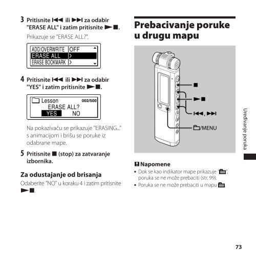 Sony ICD-SX700 - ICD-SX700 Istruzioni per l'uso Croato