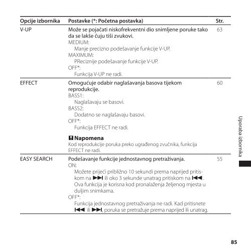 Sony ICD-SX700 - ICD-SX700 Istruzioni per l'uso Croato