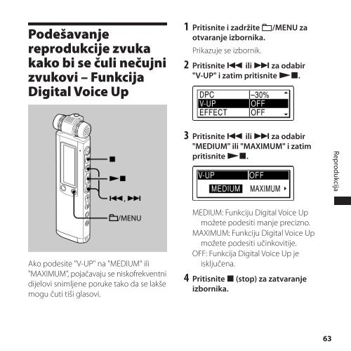 Sony ICD-SX800 - ICD-SX800 Istruzioni per l'uso Croato