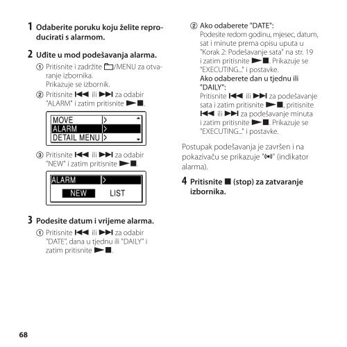 Sony ICD-SX800 - ICD-SX800 Istruzioni per l'uso Croato