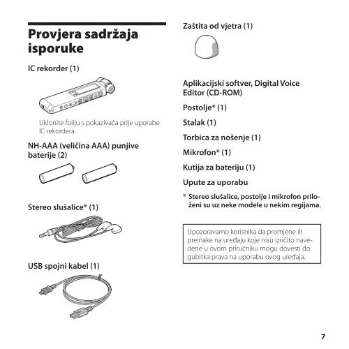 Sony ICD-SX800 - ICD-SX800 Istruzioni per l'uso Croato