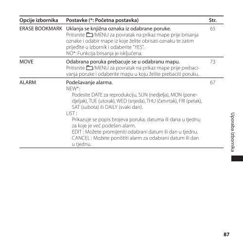 Sony ICD-SX800 - ICD-SX800 Istruzioni per l'uso Croato