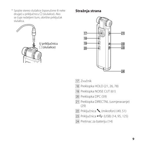 Sony ICD-SX800 - ICD-SX800 Istruzioni per l'uso Croato