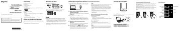 Sony NWZ-A866 - NWZ-A866 Guida di configurazione rapid Tedesco