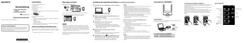 Sony NWZ-A866 - NWZ-A866 Guida di configurazione rapid Tedesco