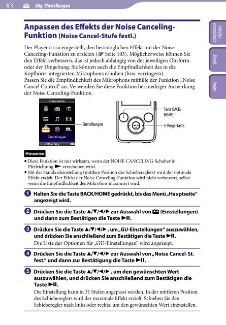 Sony NWZ-S739F - NWZ-S739F Istruzioni per l'uso Tedesco
