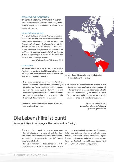 2015 November / Lebenshilfe Freising / Tausendfüßler-Magazin