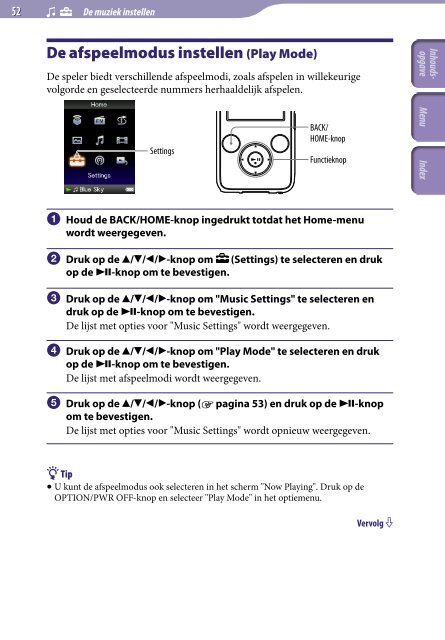 Sony NWZ-S739F - NWZ-S739F Istruzioni per l'uso Olandese