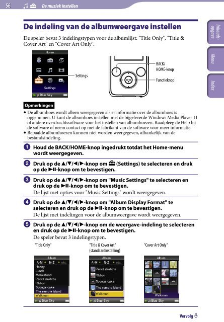 Sony NWZ-S739F - NWZ-S739F Istruzioni per l'uso Olandese