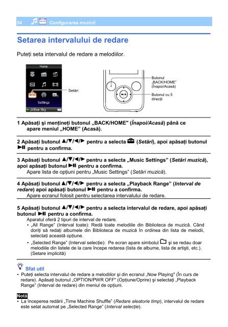 Sony NWZ-S739F - NWZ-S739F Istruzioni per l'uso Rumeno