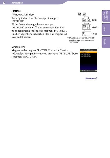 Sony NWZ-S739F - NWZ-S739F Istruzioni per l'uso Danese