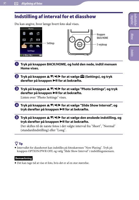 Sony NWZ-S739F - NWZ-S739F Istruzioni per l'uso Danese