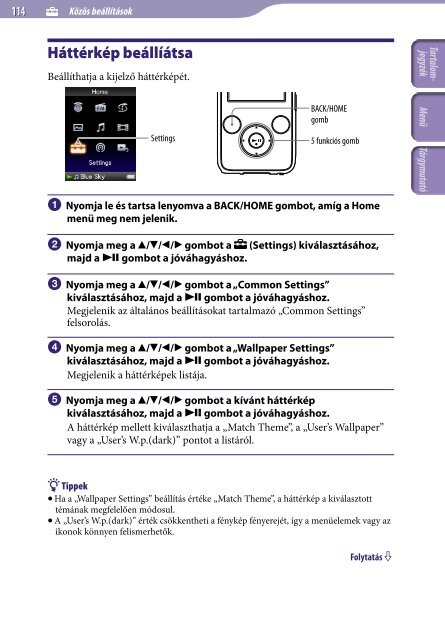 Sony NWZ-S739F - NWZ-S739F Istruzioni per l'uso Ungherese