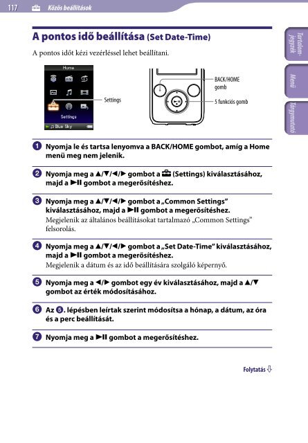 Sony NWZ-S739F - NWZ-S739F Istruzioni per l'uso Ungherese