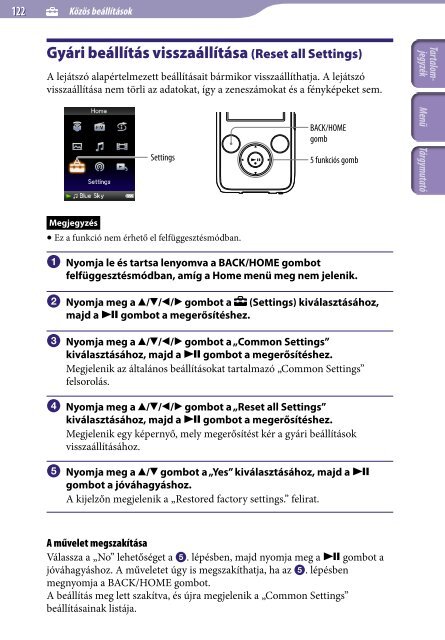 Sony NWZ-S739F - NWZ-S739F Istruzioni per l'uso Ungherese